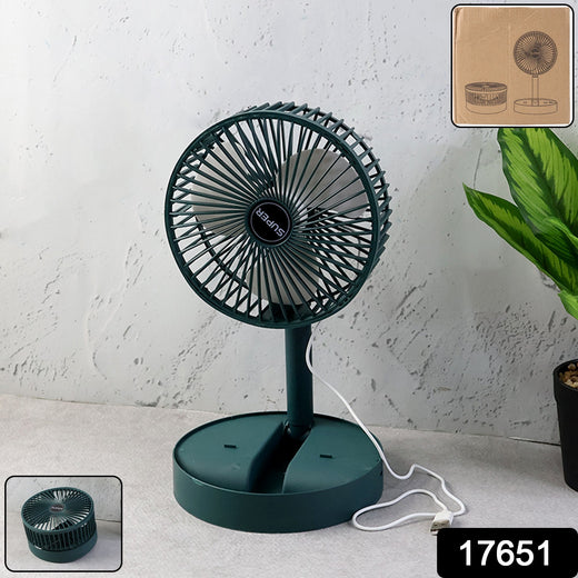 BreezeFold Foldable Mini Desk Fan - Adjustable Height & Angle - TejaHome