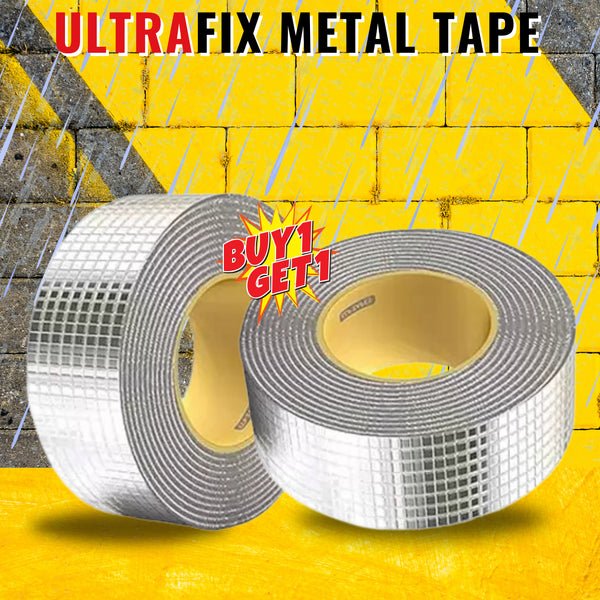 Ultra Fix metal repair tape sealing a pipe leak