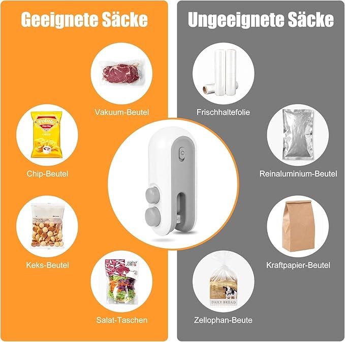 Portable Mini Sealing Machine 2 in 1 USB Rechargeable Magnetic Heat Sealing and Cutting Bag Seale - tejagoodboy