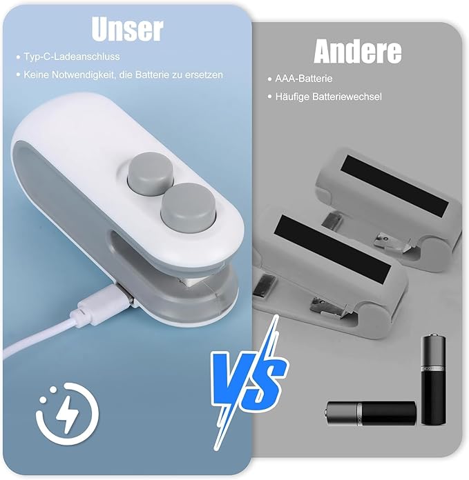 Portable Mini Sealing Machine 2 in 1 USB Rechargeable Magnetic Heat Sealing and Cutting Bag Seale - tejagoodboy