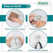 GripMax Waterproof Adhesive Hooks (Pack of 10) - Stainless Steel - TejaHome