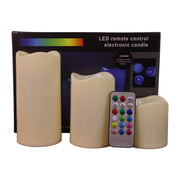 GlowSet 3-Piece Flameless LED Candle Set with Remote Control - TejaHome