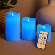 GlowSet 3-Piece Flameless LED Candle Set with Remote Control - TejaHome