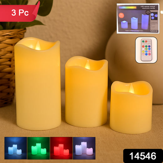 GlowSet 3-Piece Flameless LED Candle Set with Remote Control - TejaHome
