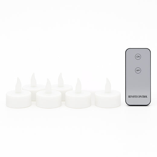 GlowSet 6-Piece Flameless LED Candle Set with Remote Control - TejaHome