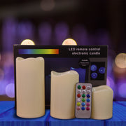 GlowSet 3-Piece Flameless LED Candle Set with Remote Control - TejaHome