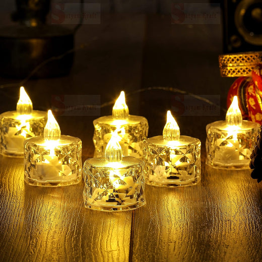 GlowTeal Flameless LED Tea Light Candles (Pack of 24) - TejaHome