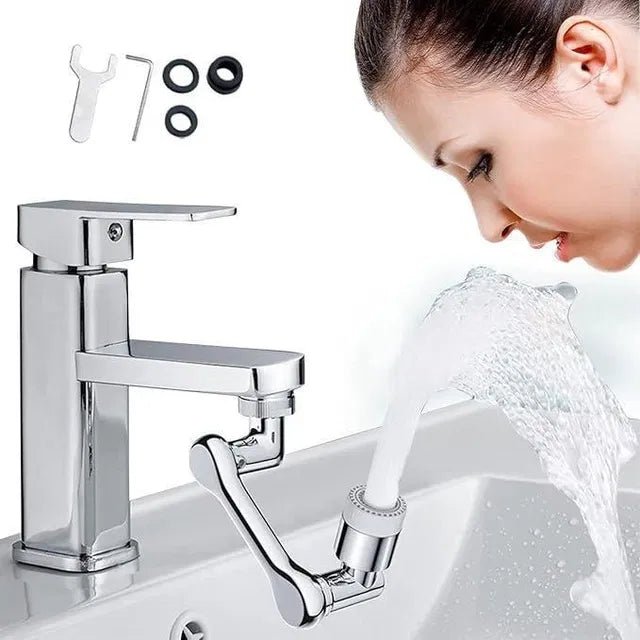 AquaFlex 2-Mode Extended Kitchen Faucet - Stainless Steel Splash Filter