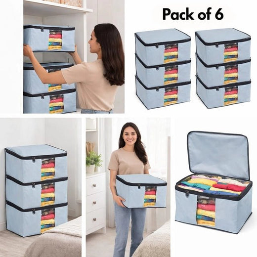 WardrobeEase foldable saree cover wardrobe organizer with zip