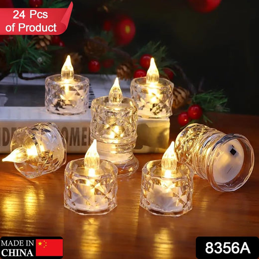 GlowTeal Flameless LED Tea Light Candles (Pack of 24) - TejaHome