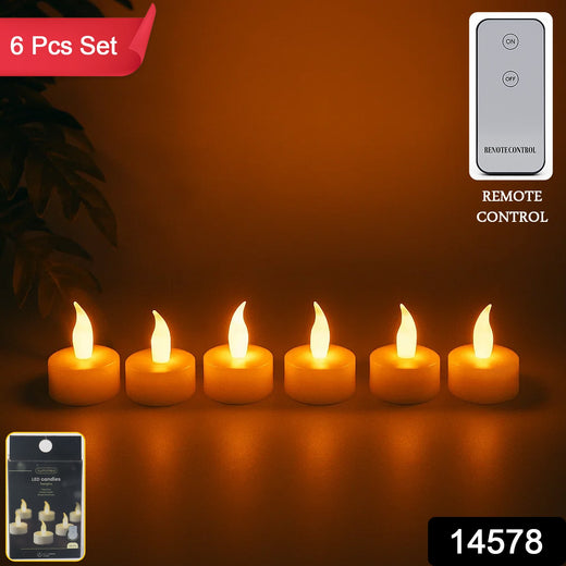 GlowSet 6-Piece Flameless LED Candle Set with Remote Control - TejaHome